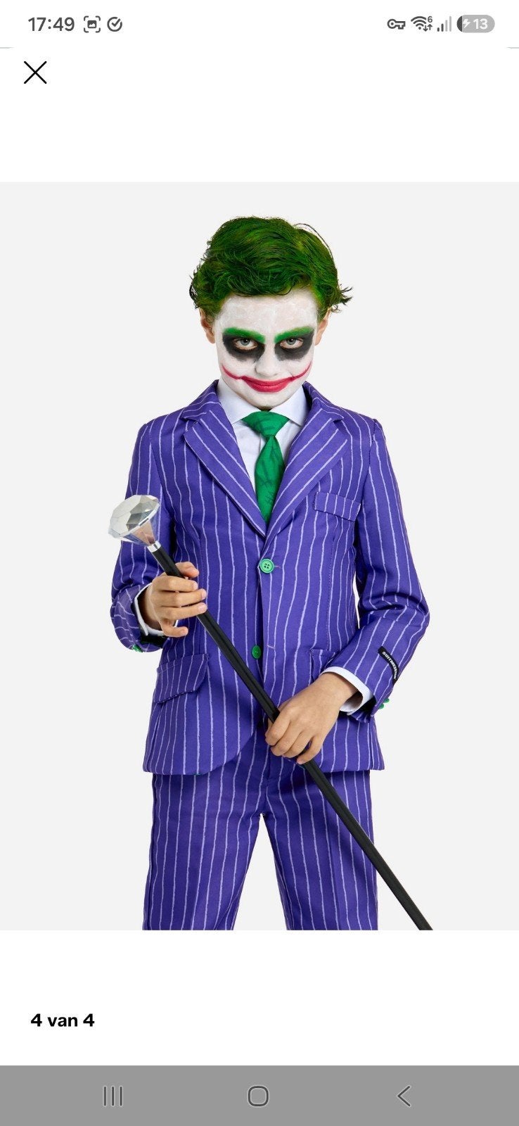 Mr. Joker kostuum van Suitmeister - maat 122/128, Ophalen of Verzenden, Zo goed als nieuw, 122 t/m 128, Jongen