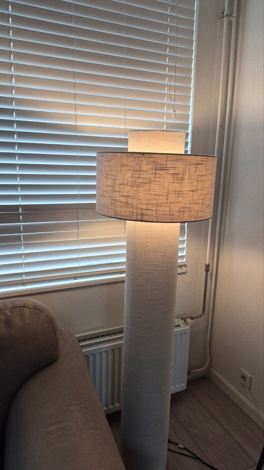 Kwantum staande lamp/ Vloerlamp pandora off white/ japandi -, Ophalen, Modern, Sfeervol, Metaal, E27 (groot)