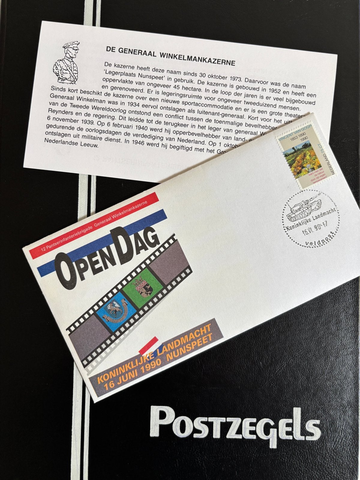 1e dag envelop Open dag Koninklijke Landmacht Nunspeet 1990, Ophalen of Verzenden, Onbeschreven, Nederland