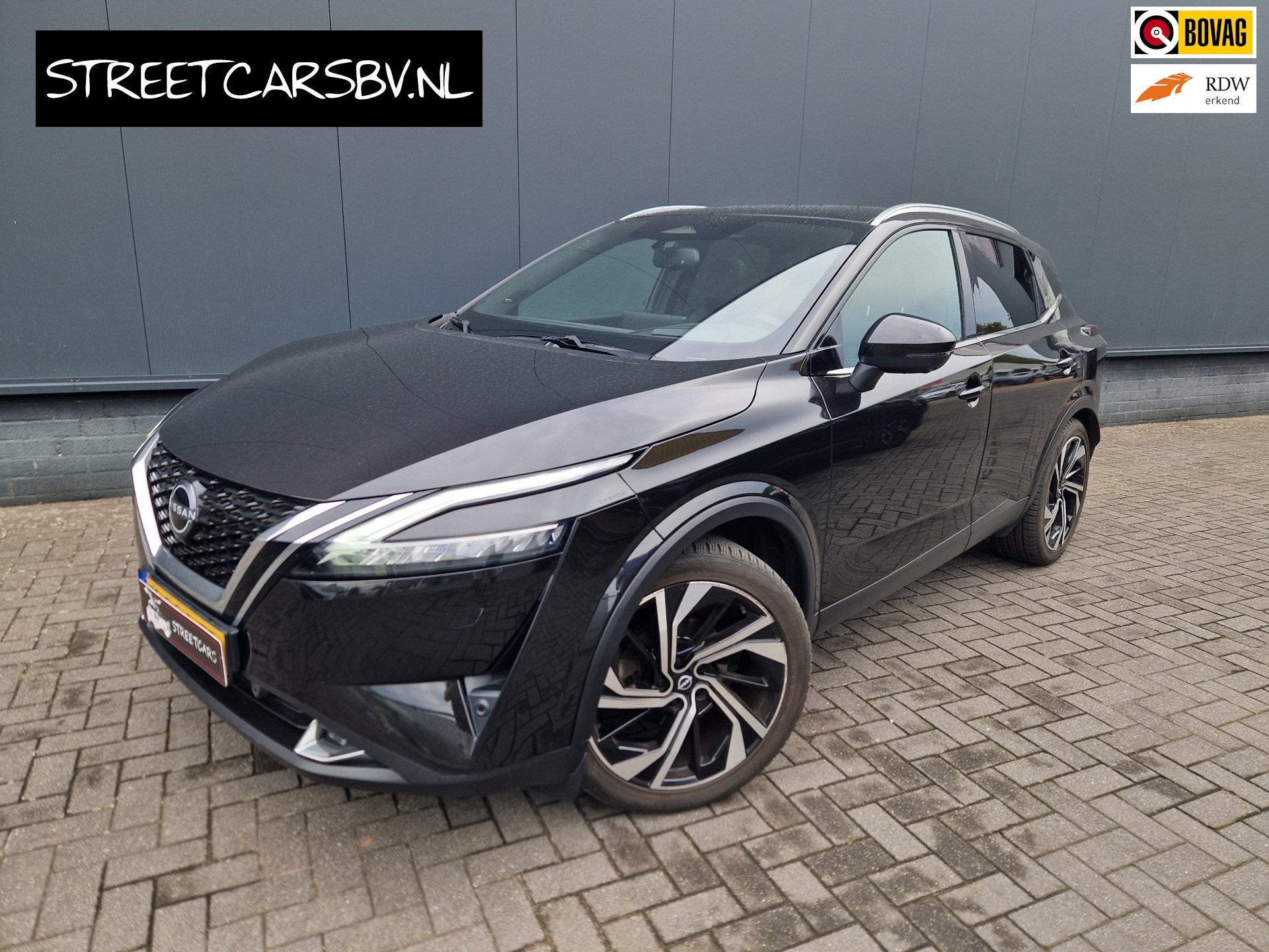 Nissan Qashqai 1.3 MHEV Xtronic Tekna Plus /Panoramadak /Tre, 12 maanden, Zwart, Leder, Automatische klimaatregeling