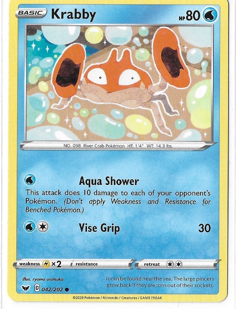 Sword & Shield,  Krabby [common] 42/202, Verzenden, Nieuw, Losse kaart