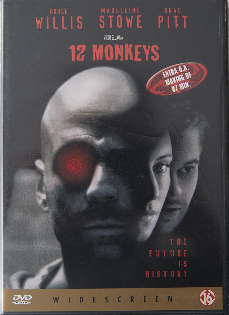 dvd 12 monkeys, Cd's en Dvd's, Dvd's | Thrillers en Misdaad, Zo goed als nieuw, Actiethriller, Vanaf 12 jaar, Ophalen of Verzenden