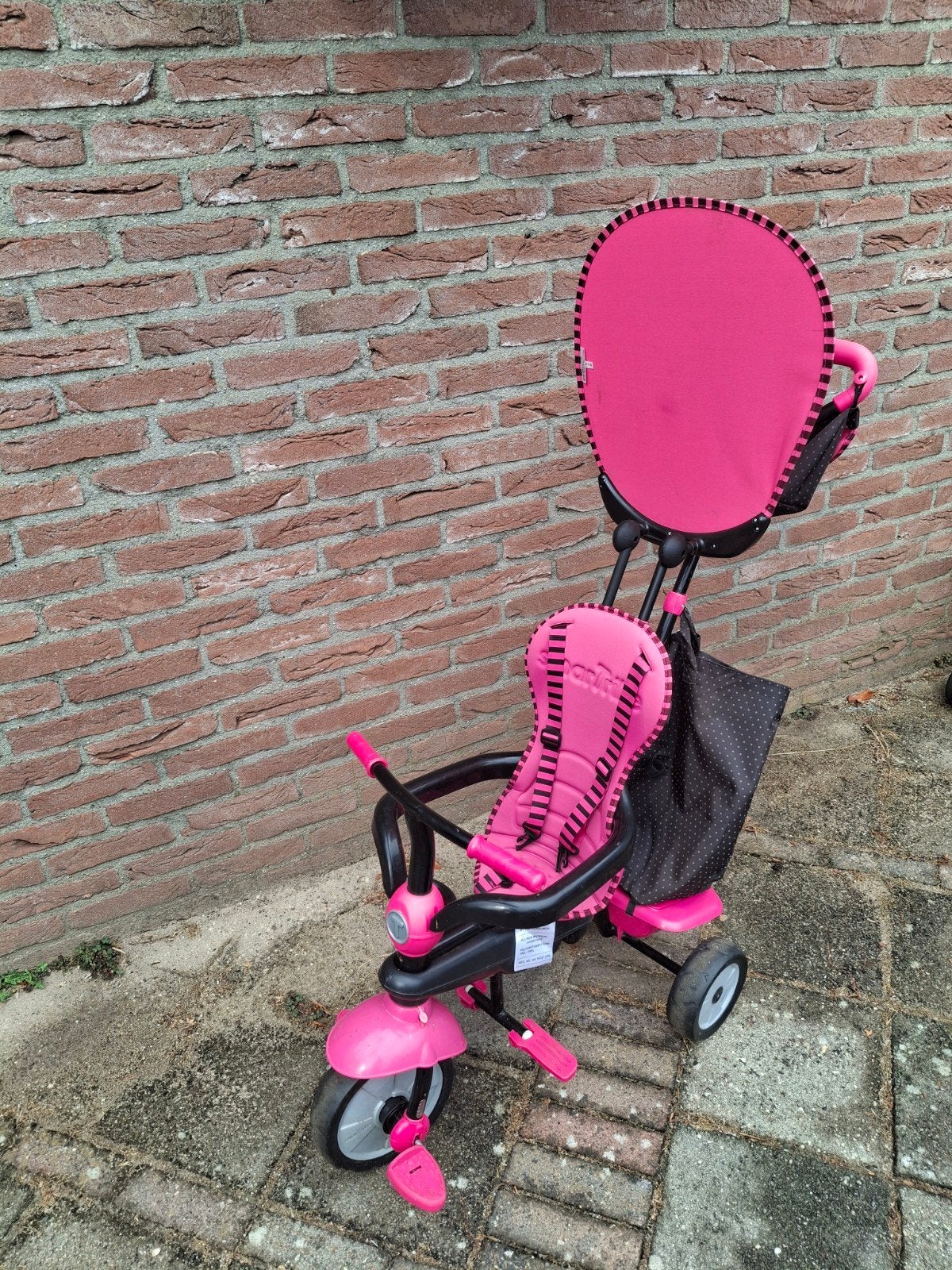 Smart Trike driewieler roze met duwstang en zonnekap, Ophalen, Zo goed als nieuw, Overige typen