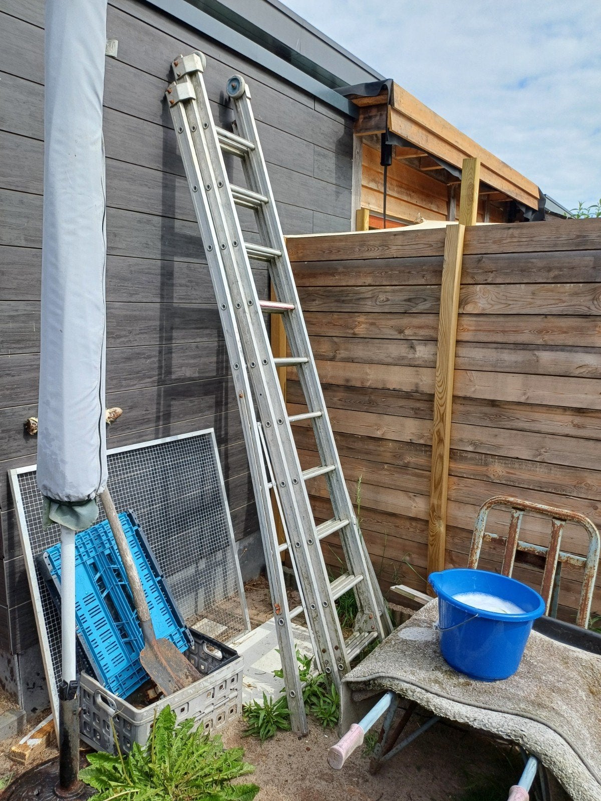 3x10 trede ladder, Ophalen of Verzenden, Zo goed als nieuw, 4 meter of meer