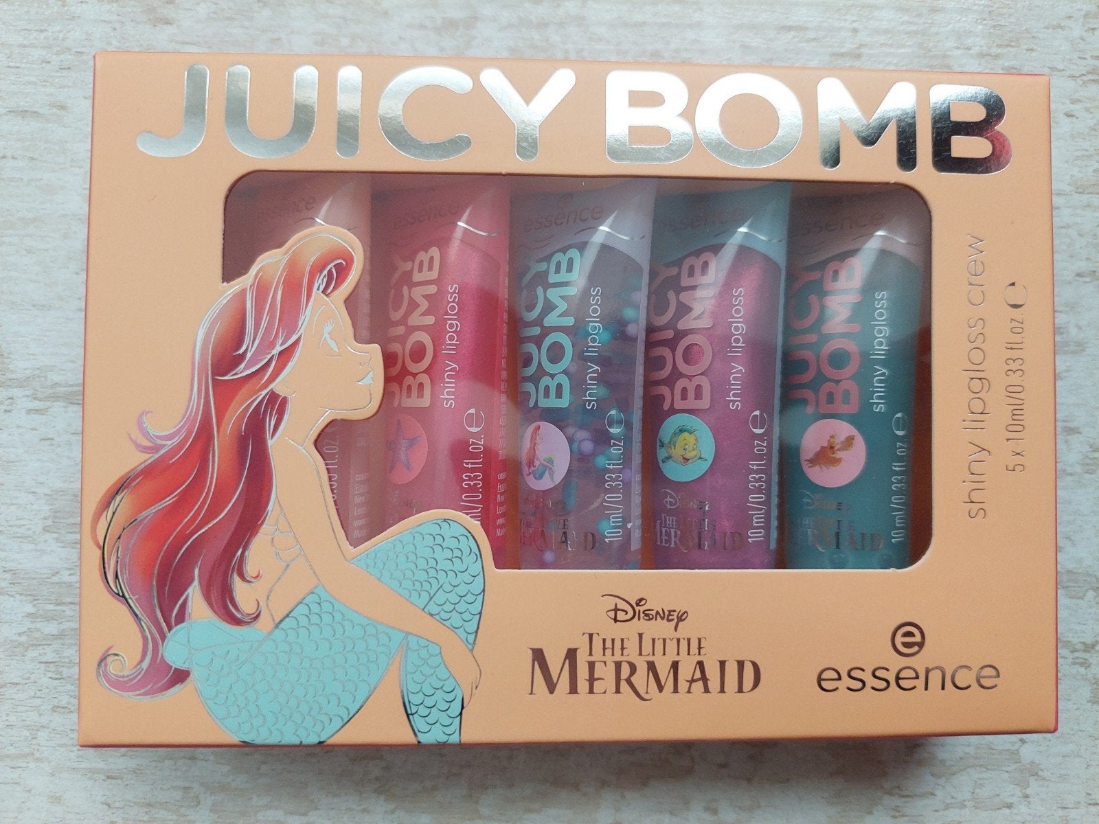 Disney The Little Mermaid Essence Juicy Bomb Shiny Lipgloss, Verzenden, Nieuw, Make-up, Overige kleuren
