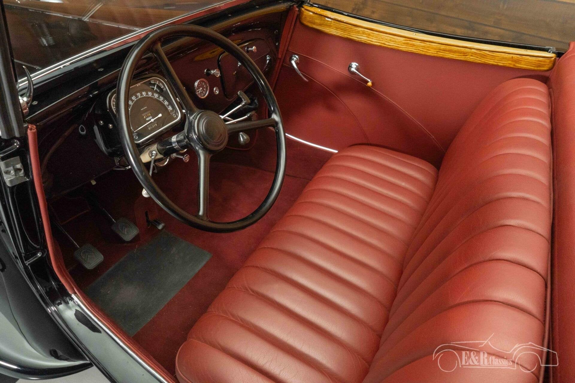 Citroën Traction 7C Cabriolet | 1 van 450 gebouwd | 1937, Auto's, Voorwielaandrijving, 35 pk, Zwart, Leder