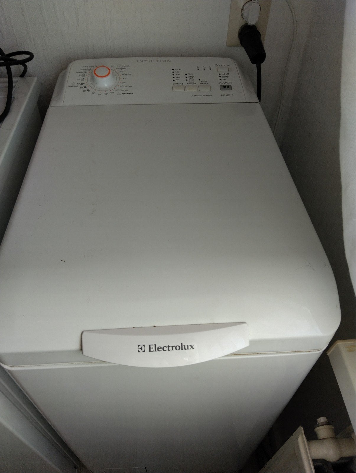 Electrolux EWT 1202W Bovenlader Wasmachine - 5.5kg, 1200 tot 1600 toeren, Gebruikt, 4 tot 6 kg, Bovenlader
