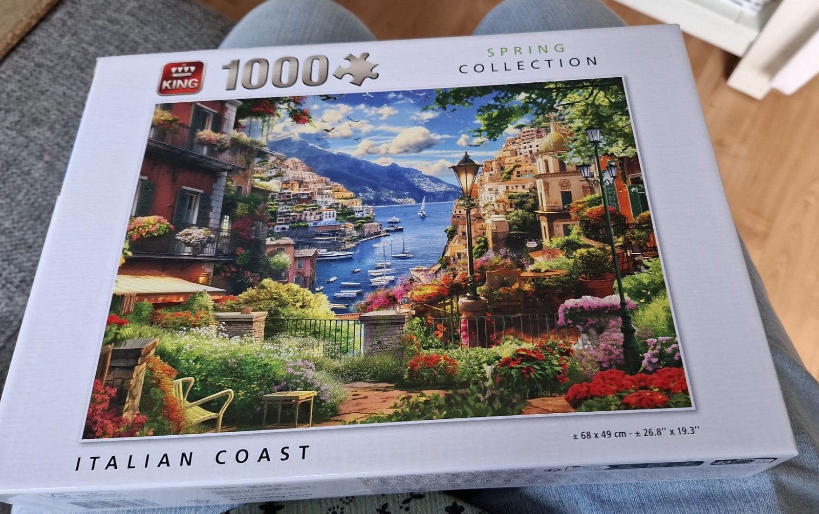 King puzzel 1000 Stukjes Italian Coast, Hobby en Vrije tijd, Ophalen of Verzenden, 500 t/m 1500 stukjes, Zo goed als nieuw, Legpuzzel