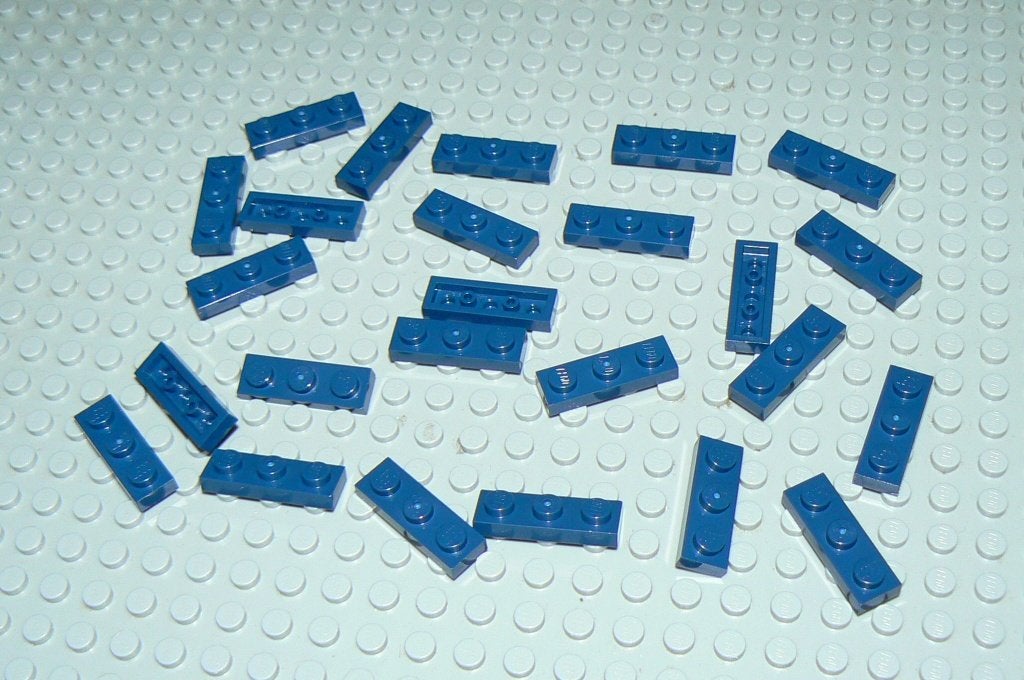 L145 Plaatjes 1x3 donker blauw 25 st., Ophalen of Verzenden, Nieuw, Losse stenen, Lego