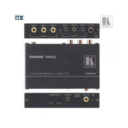 Kramer 103AV Composite Audio Video Distribution Amplifier, Computers en Software, Pc- en Netwerkkabels, Gebruikt, Verzenden