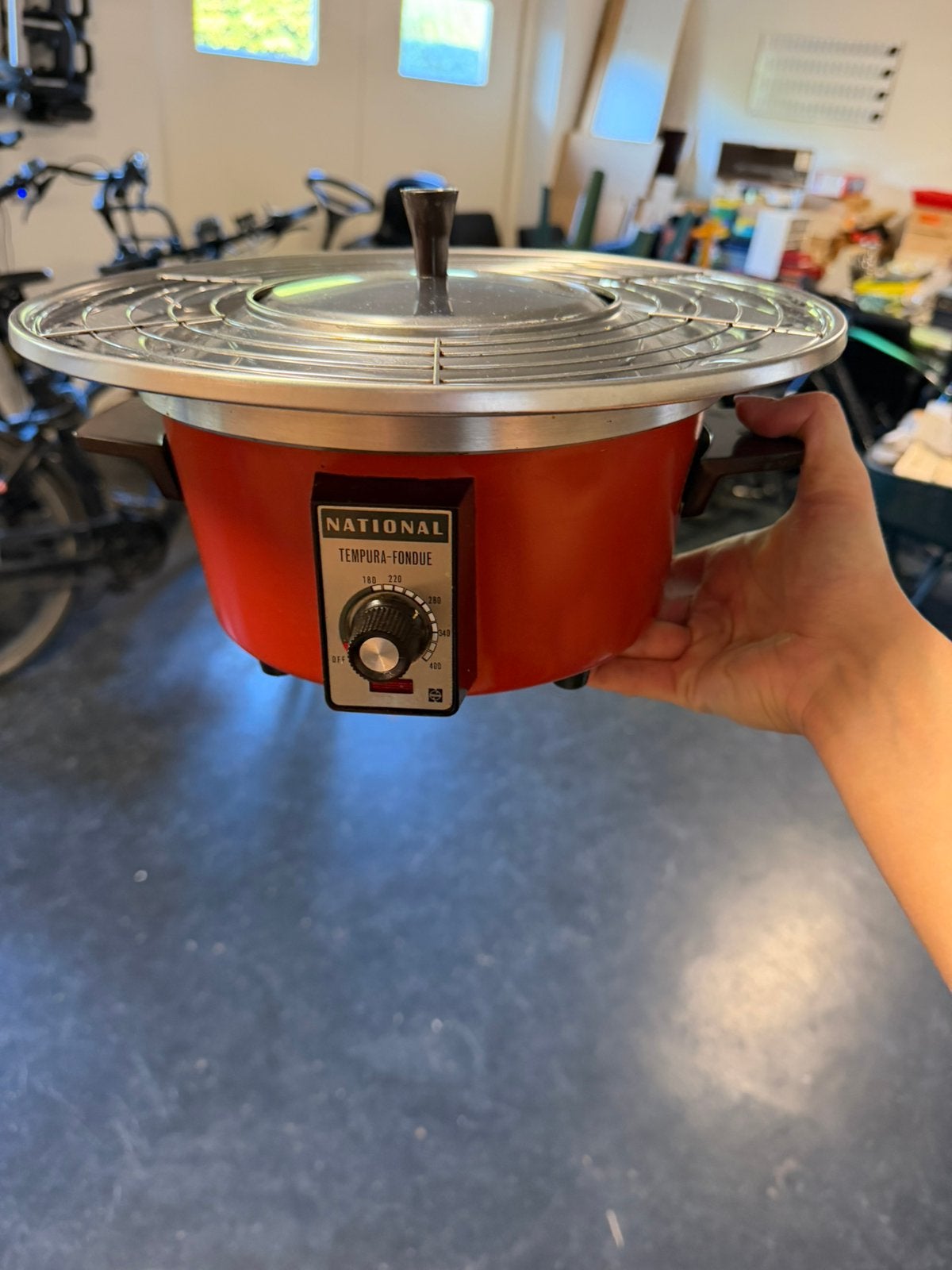 Vintage National Tempura-Fondue elektrische fonduepan, Witgoed en Apparatuur, Ophalen of Verzenden, Zo goed als nieuw, Elektrisch
