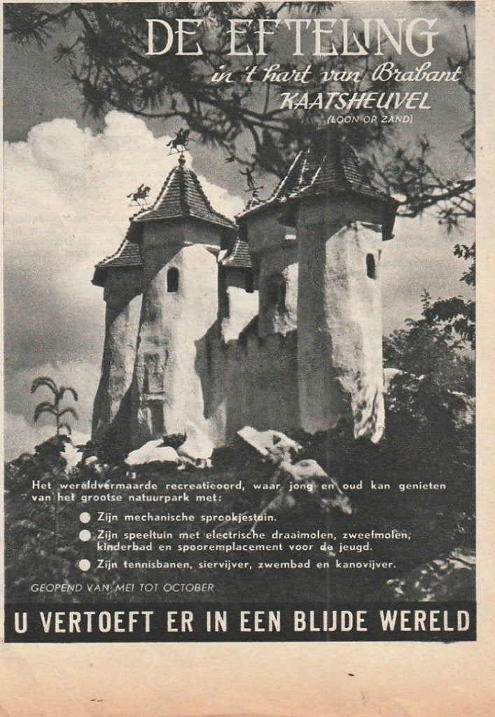 retro reclame 1953 De Efteling pretpark de blijde wereld, Verzenden, Overige typen