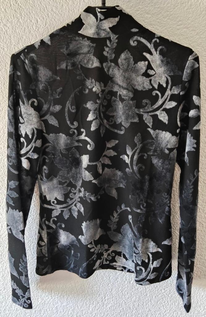 Nicowa doorschijnende top met bloemenprint, maat 38, Kleding | Dames, Nicowa, Ophalen of Verzenden, Gedragen, Zwart