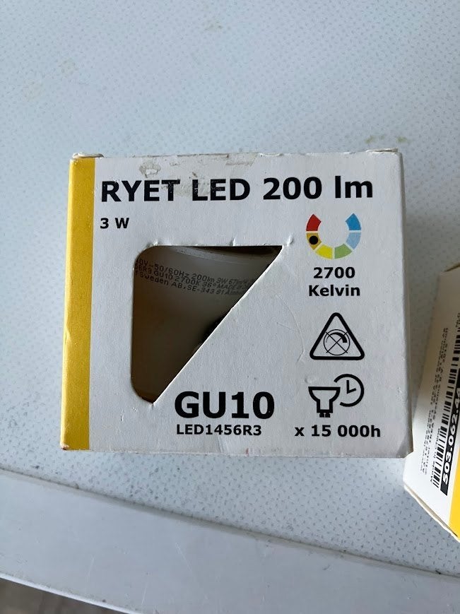 4x IKEA LED GU10 Spots (type 1456R3), Ophalen, Overige materialen, Nieuw, Led