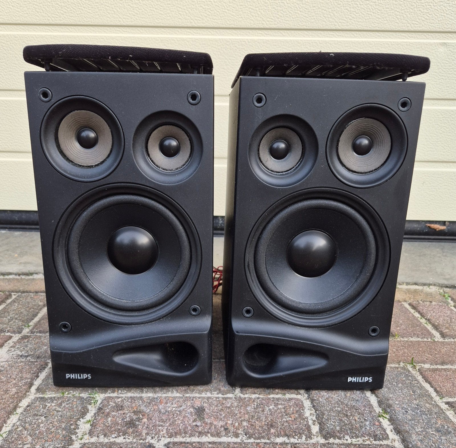 Philips FB41/30 3-weg speakers, Gebruikt, Minder dan 60 watt, Front, Rear of Stereo speakers, Ophalen