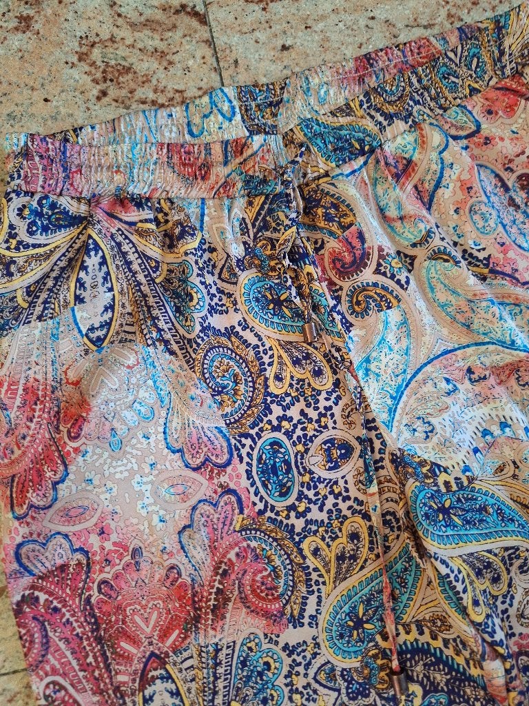 Caroline Biss mandala paisley broek 38 M, Maat 38/40 (M), Verzenden, Zo goed als nieuw, Roze