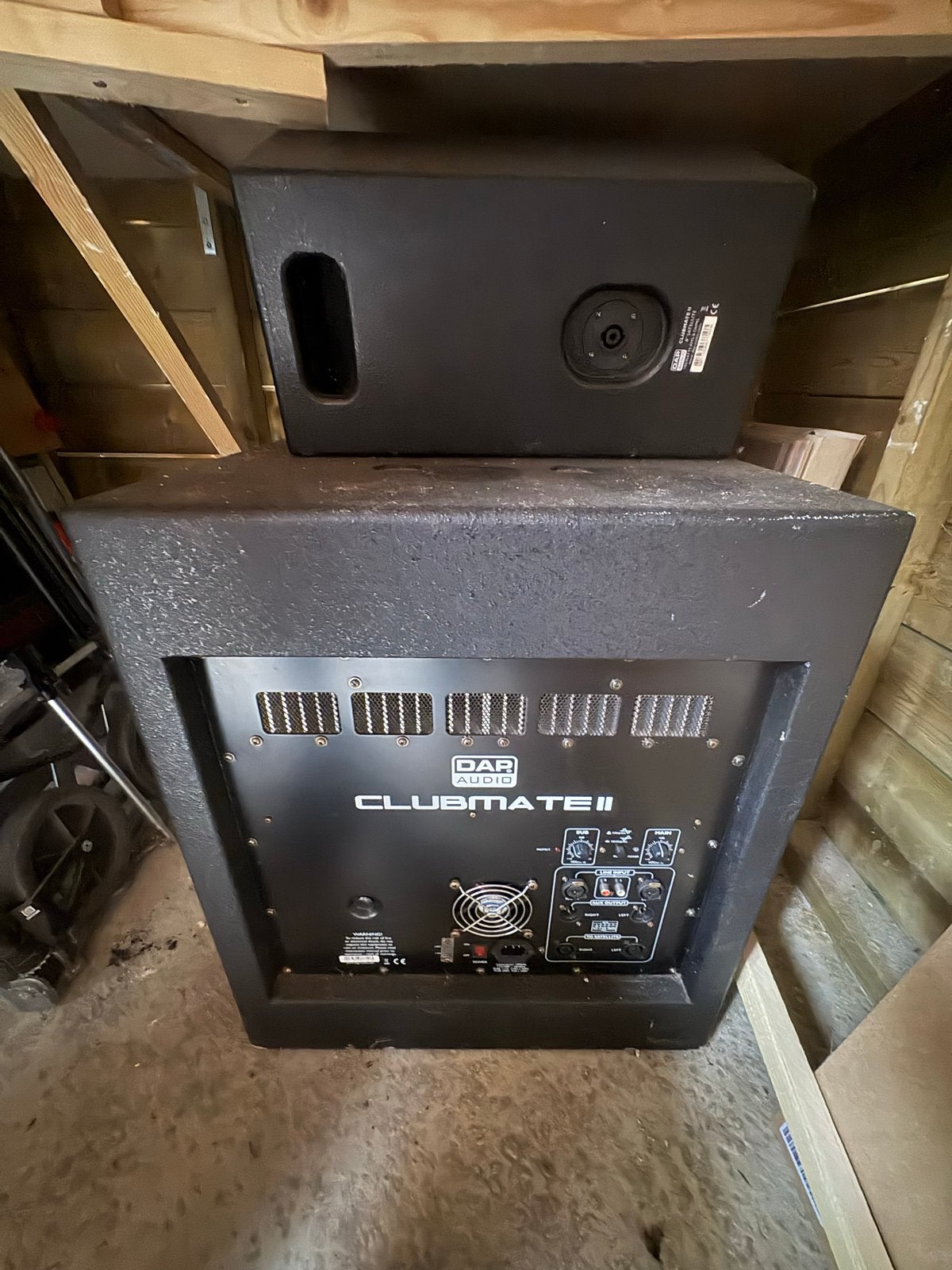 DAP Audio Club Mate II speakerset met kabels en statieven, Audio, Tv en Foto, Luidsprekers, Gebruikt, Inclusief kabels, Speakerset
