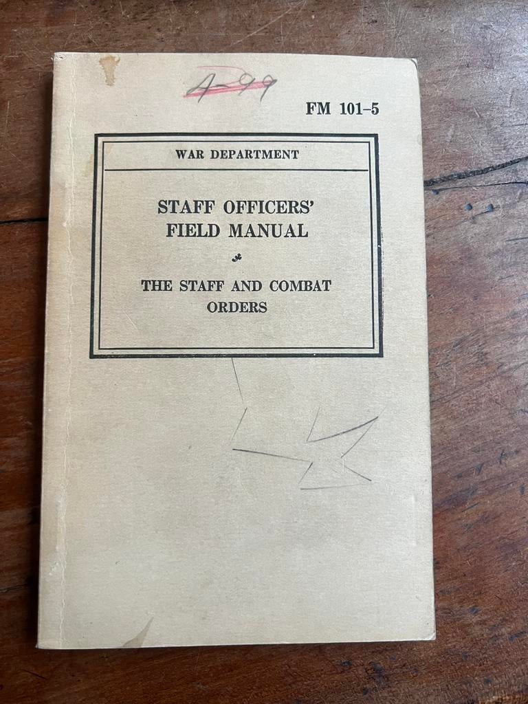 WO2 Amerikaans voorschrift officier gevecht bevelen taktiek, Amerika, Ophalen of Verzenden, Boek of Tijdschrift