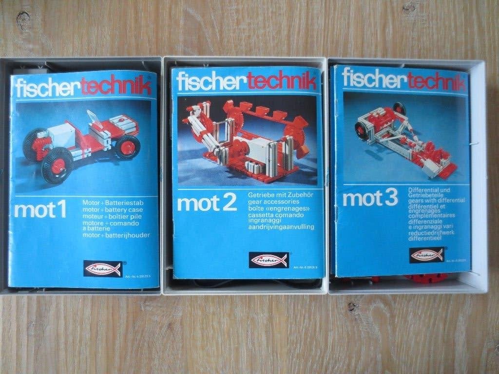 Fischer Technik Hobby doos nr:Mot 1 - Mot 2 - Mot 3 Compleet, Ophalen of Verzenden, Zo goed als nieuw