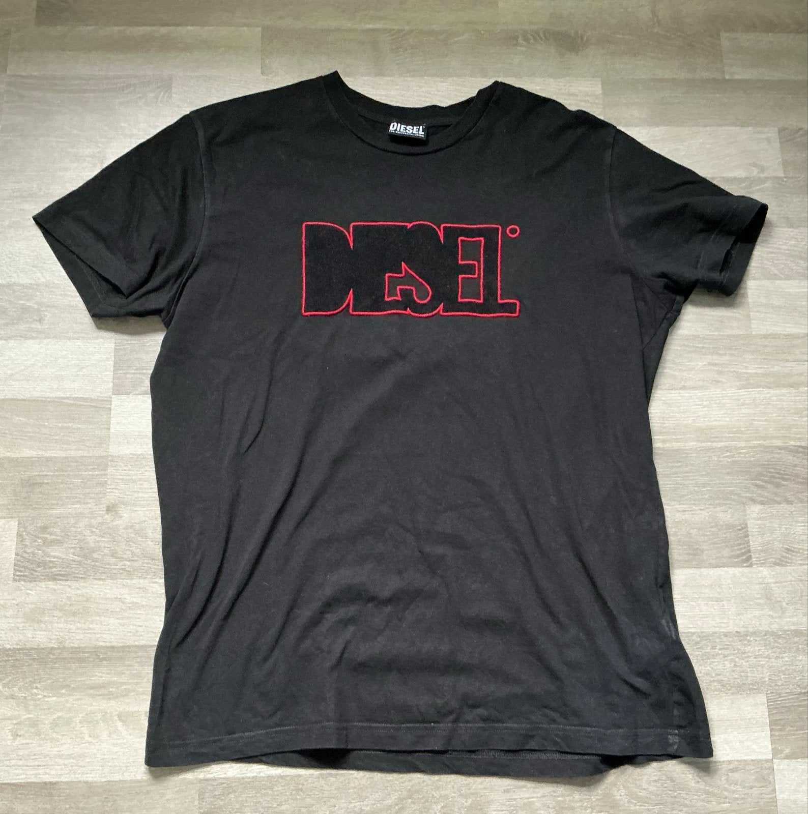 Zwart Diesel T-shirt Heren Maat XXL, Ophalen of Verzenden, Gedragen, Overige maten, Zwart