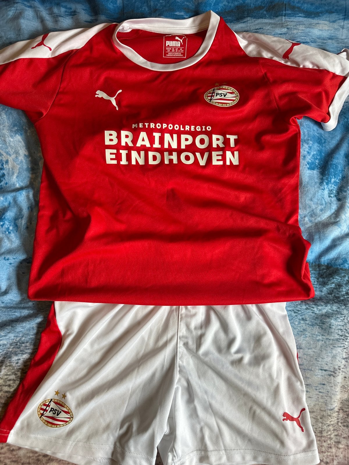 PSV Thuistenue Kinderen Maat L (152) - Zo goed als nieuw, Maat L, Ophalen of Verzenden, Zo goed als nieuw, Set