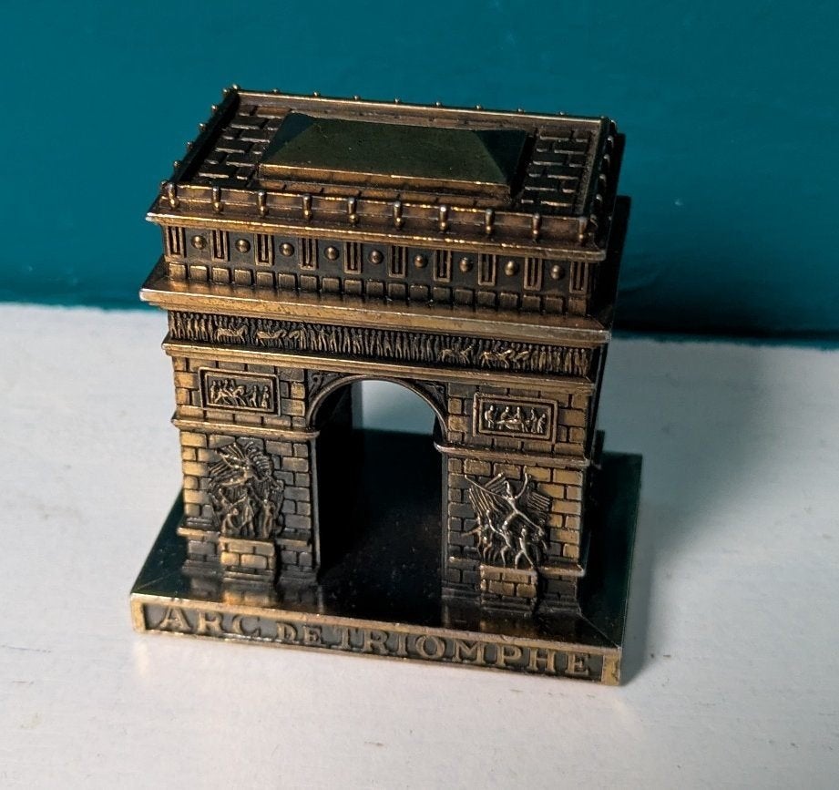 Vintage koperen souvenir Arc de Triomphe Parijs, Antiek en Kunst, Ophalen of Verzenden