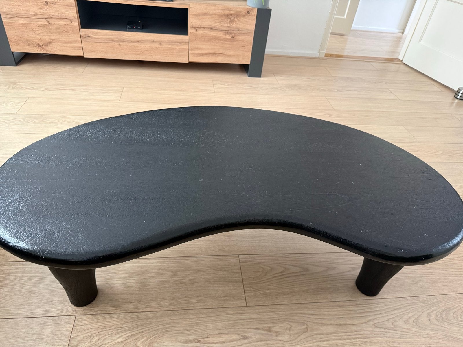 Nieren salontafel houd Zwart - Gebruikt, Gebruikt, 100 tot 150 cm, Overige vormen, 5 – 50