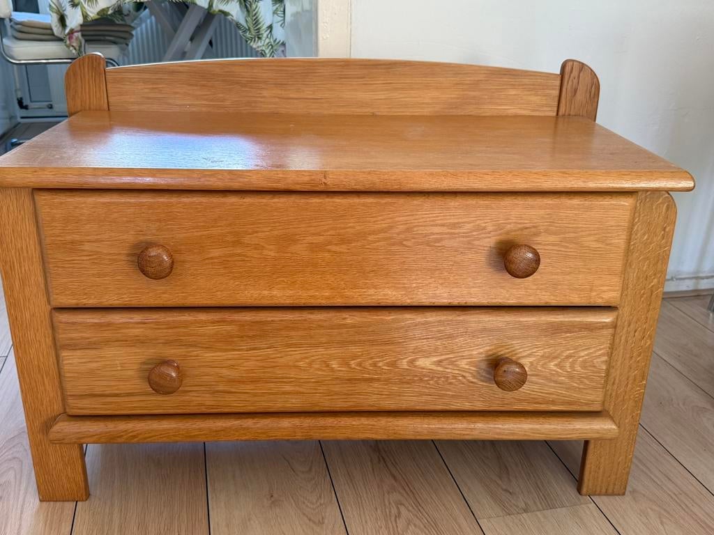 Massief eiken ladenkast, Huis en Inrichting, Kasten | Ladekasten, Ophalen, 1 of 2 laden, Eikenhout, 50 tot 100 cm