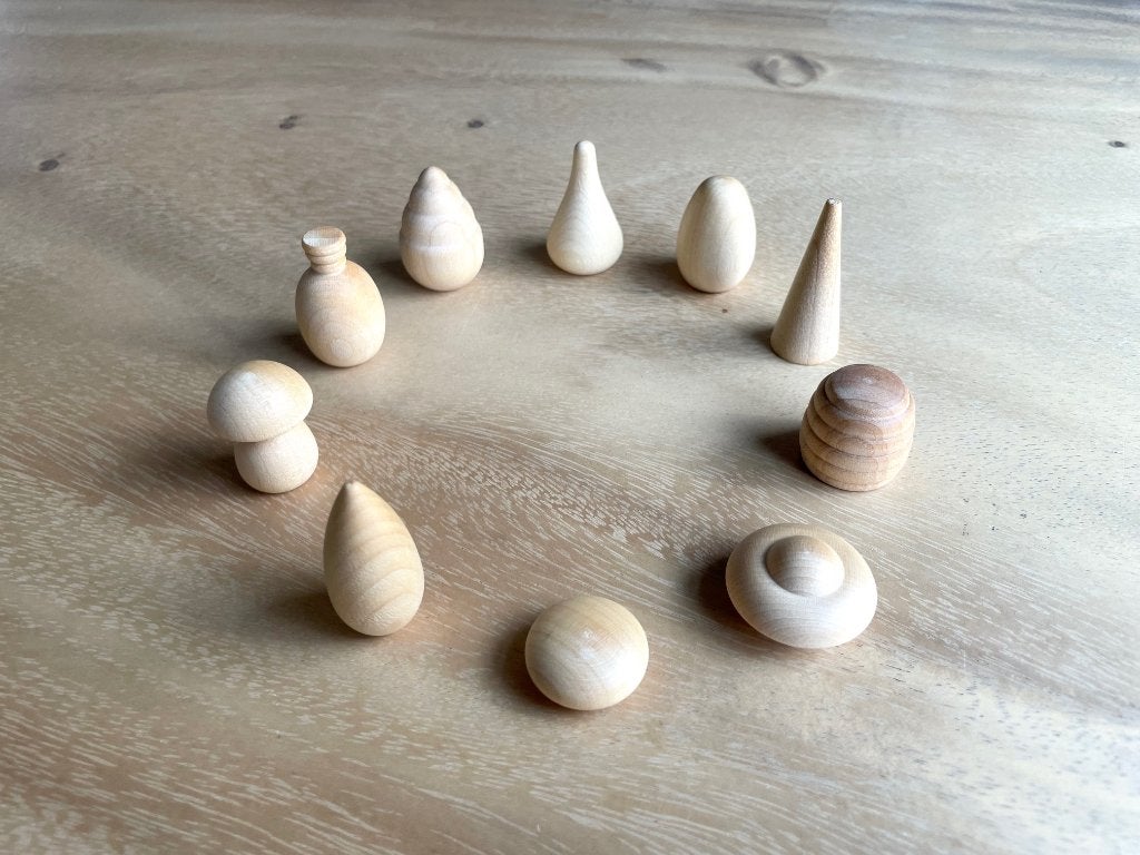 Grapat 10x naturel houten loose parts, Kinderen en Baby's, Speelgoed | Houten speelgoed, NL, Nieuw, Ophalen of Verzenden, Info@handmadebycharlie.nl