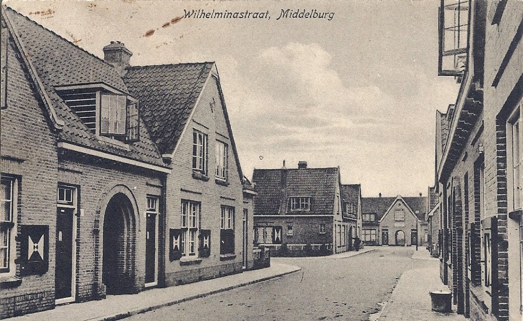 Middelburg Wilhelmina straat wijk nieuw middelburg, Verzenden, 1920 tot 1940, Ongelopen, Zeeland