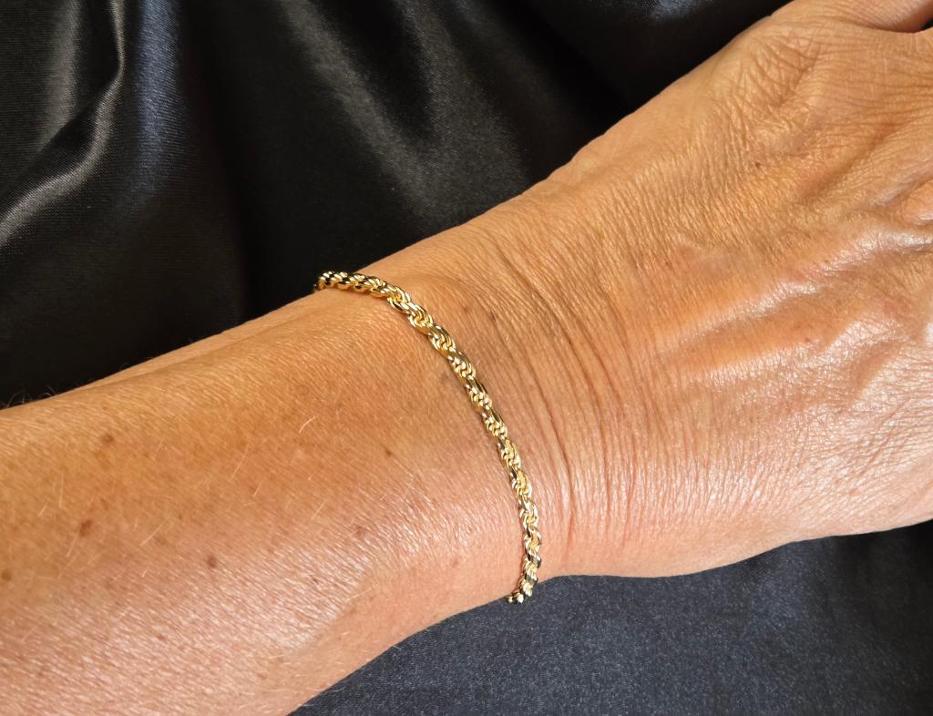 Gold Plated Silver rope/koord armband. 2026/309., ., Nieuw, Ophalen of Verzenden, .