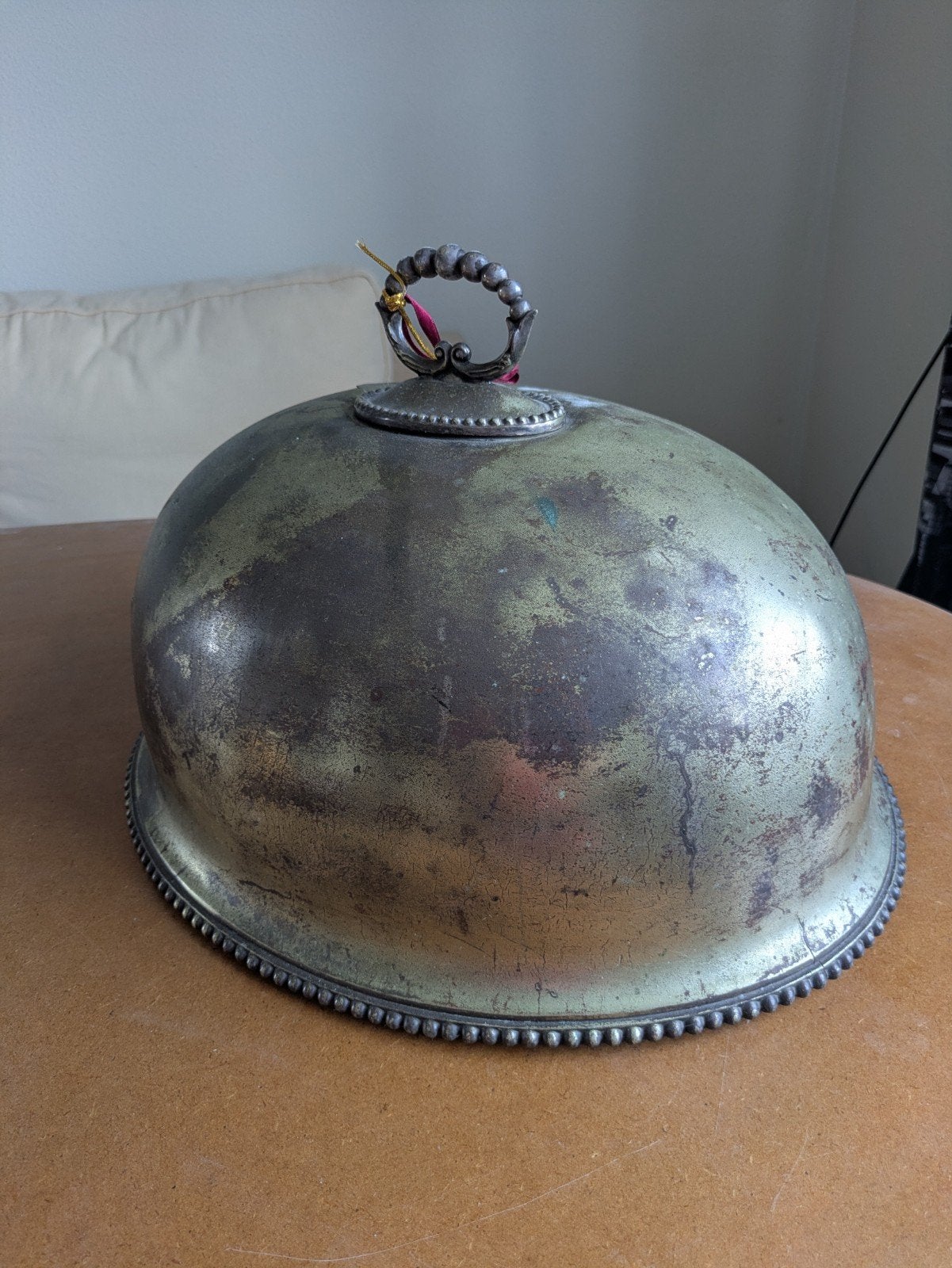Antieke verzilverde cloche (afdekschaal), Ophalen of Verzenden