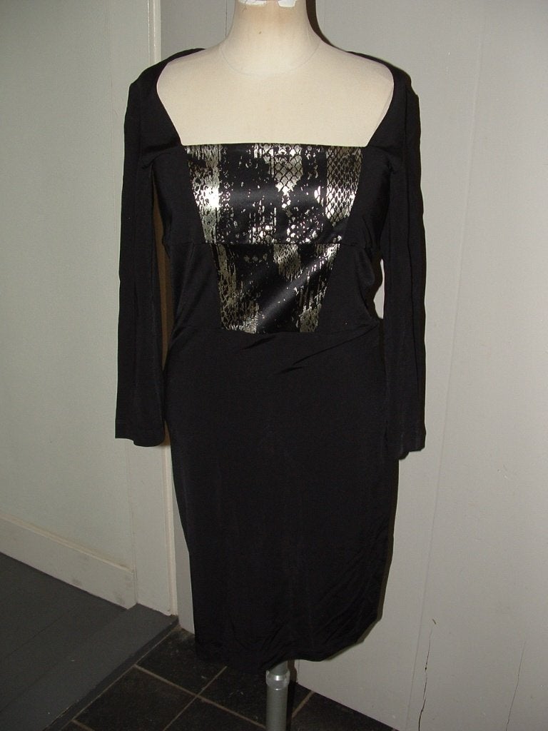 Roberto Cavalli design just Cavalli dress maat 36 - S, Kleding | Dames, Zwart, Ophalen of Verzenden, Zo goed als nieuw, Roberto Cavalli