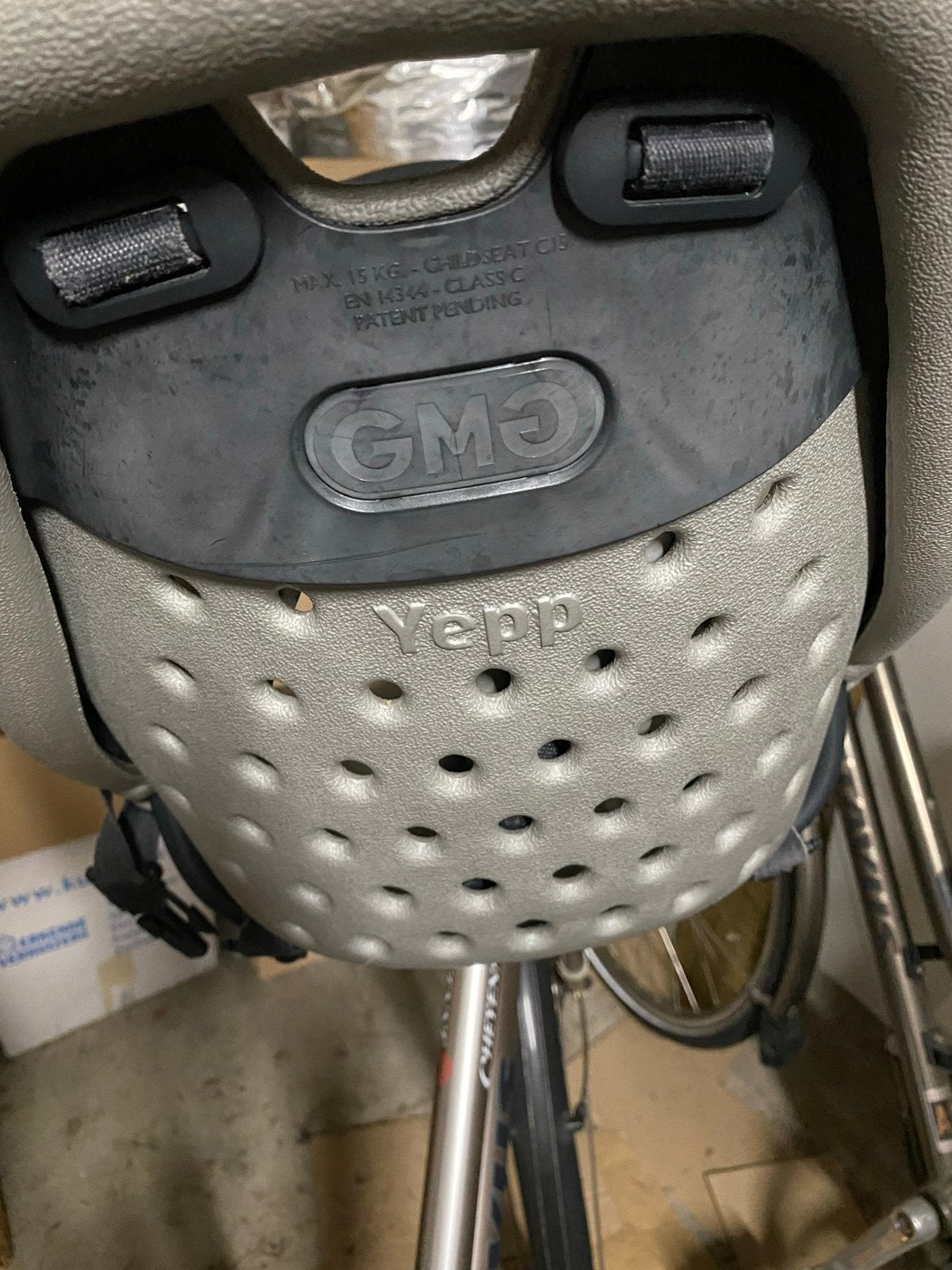 Yepp GMG Fietsstoeltje - Max 15 kg, Ophalen, Gebruikt, 0 t/m 18 kg, Achterzitje