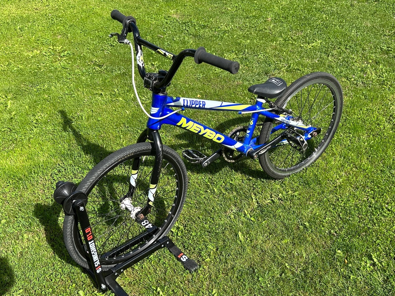 Meybo Clipper BMX fiets - Blauw/Geel, Fietsen en Brommers, Ophalen, Gebruikt, Aluminium, 16 tot 20 inch