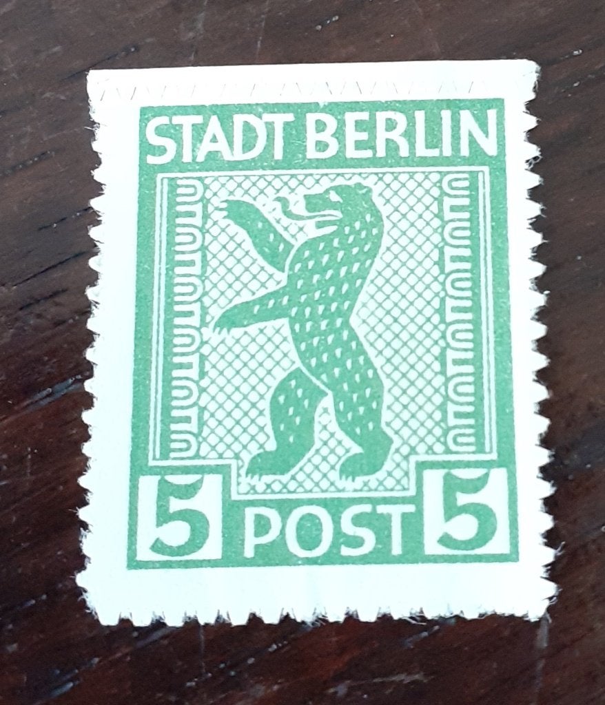 Berlijn en Brandenburg, mi 1 B, ongebr, vr.pr. € 1,20, Ophalen of Verzenden, Overige periodes, Gestempeld