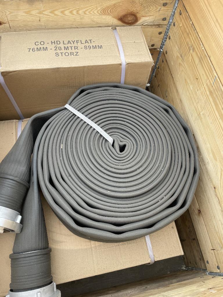 8x brandweerslang zwart 76 mm met 2 x strorz koppeling, Ophalen of Verzenden, Nieuw, Overige typen