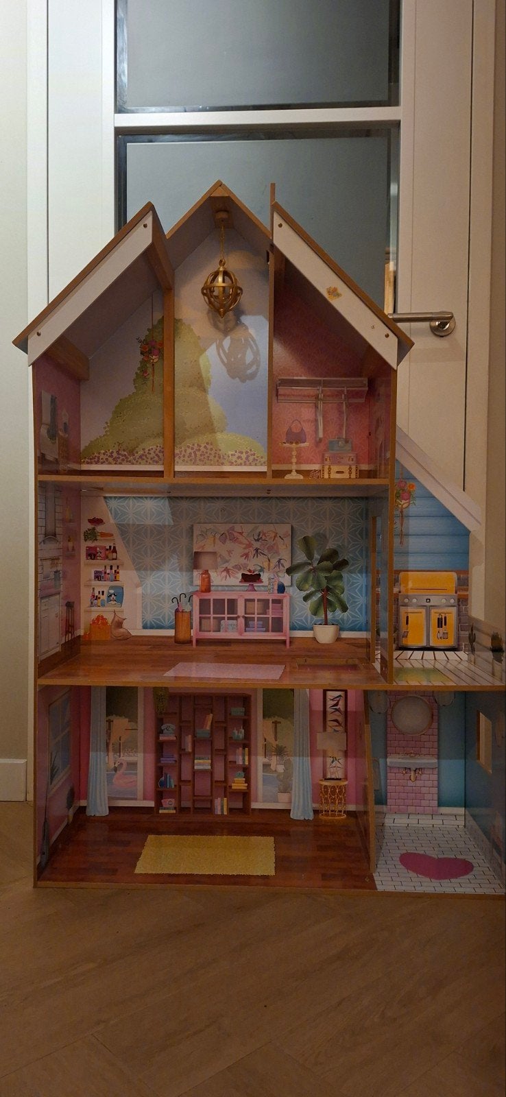 Kidkraft poppenhuis met accessoires, Ophalen, Gebruikt, Poppenhuis