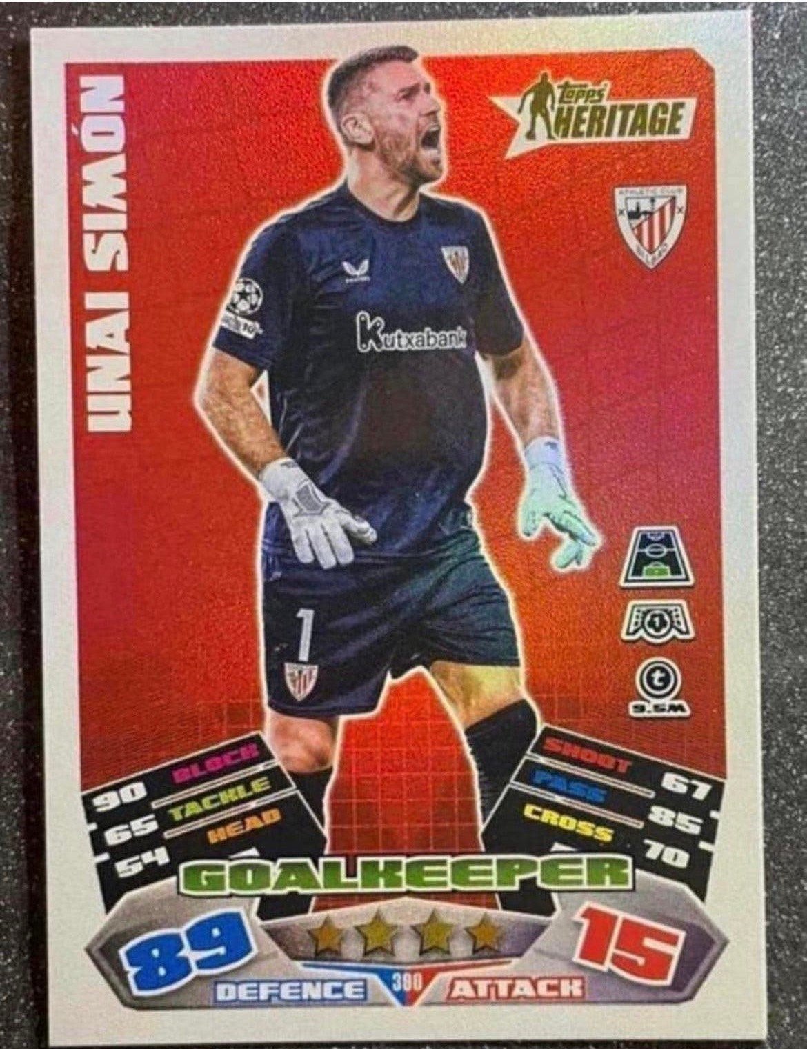 Topps MA 25/26   HERITAGE   UNAI SIMÓN  ATHLETIC CLUB, Verzenden, Zo goed als nieuw, Plaatje