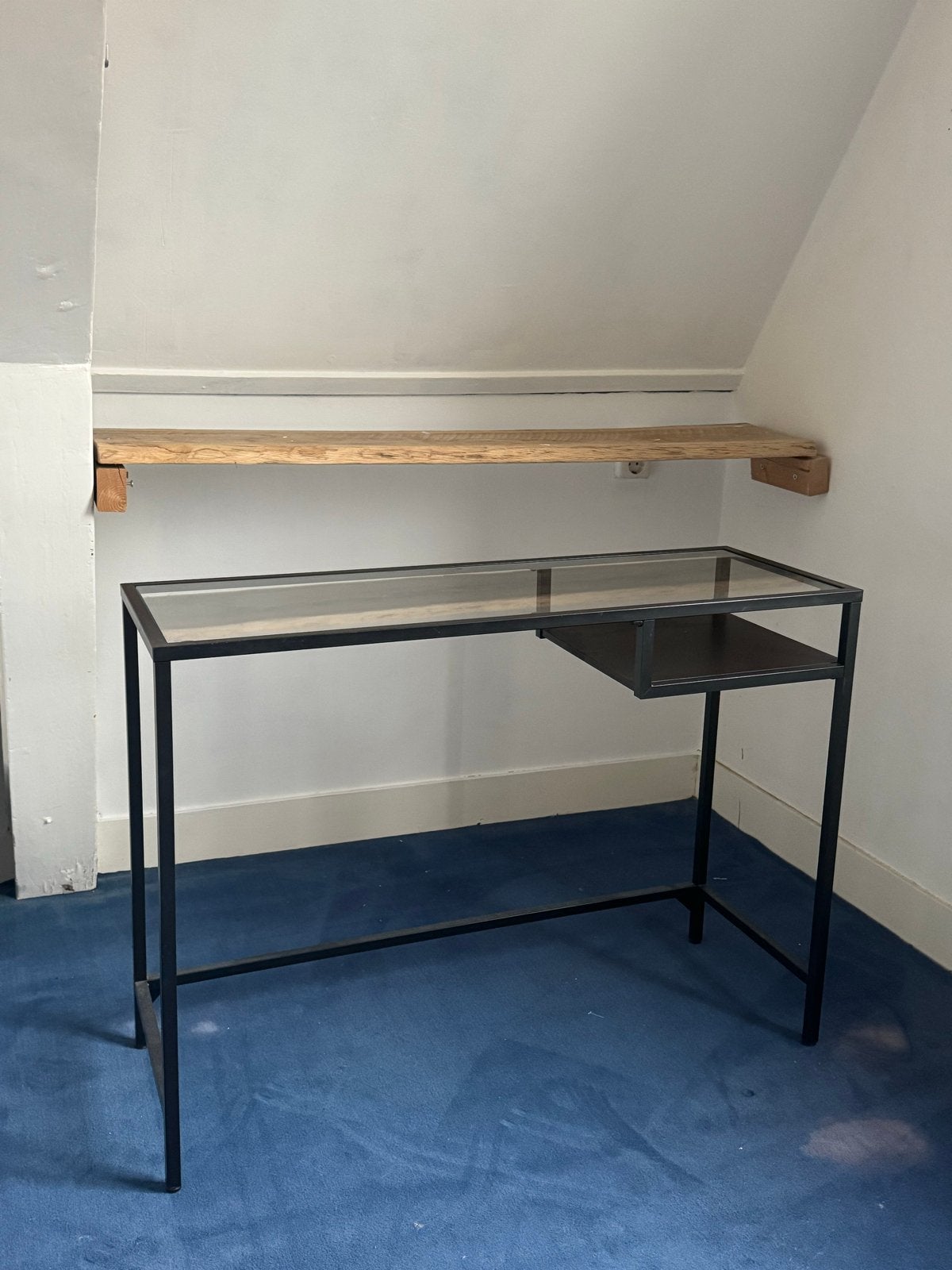 IKEA Glazen Bureau, Ophalen, Zwart, Gebruikt, IKEA