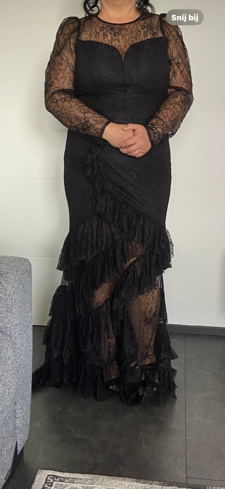 Avondjurk, Kleding | Dames, Galajurk, Zwart, Maat 42/44 (L), Ophalen of Verzenden