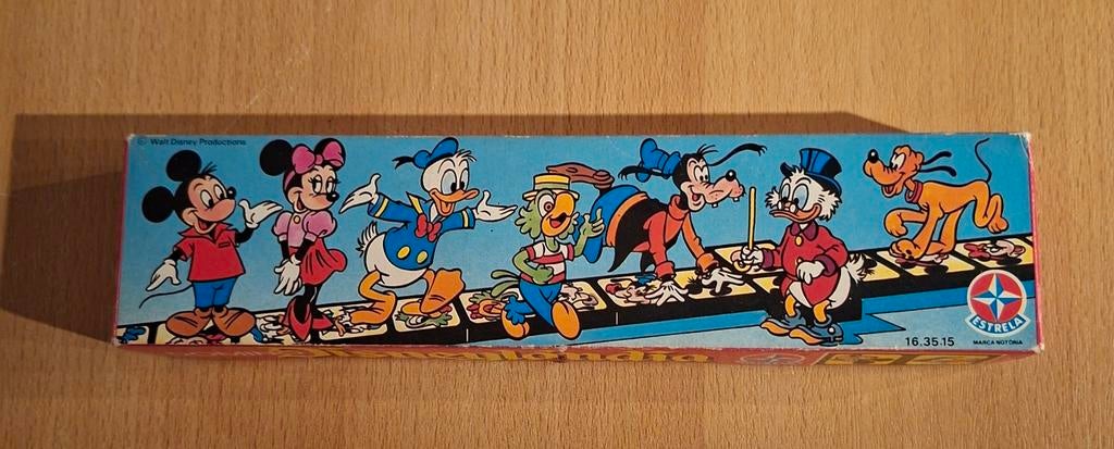 Vintage Disney Disneylandia Domino Spel - Compleet, Ophalen of Verzenden, Mickey Mouse, Gebruikt, Overige typen