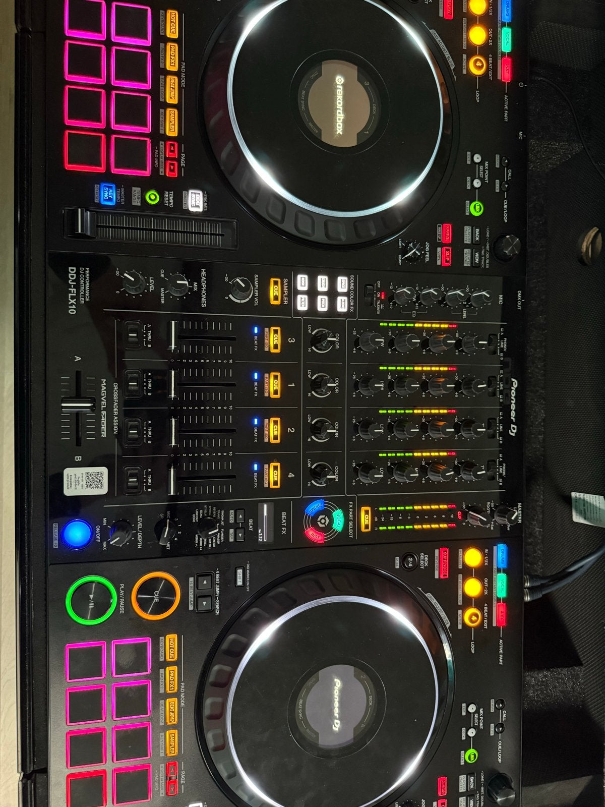 Pioneer DDJ-FLX10 met Flightcase en Laptopstandaard, Ophalen, Zo goed als nieuw, Dj-set, Pioneer