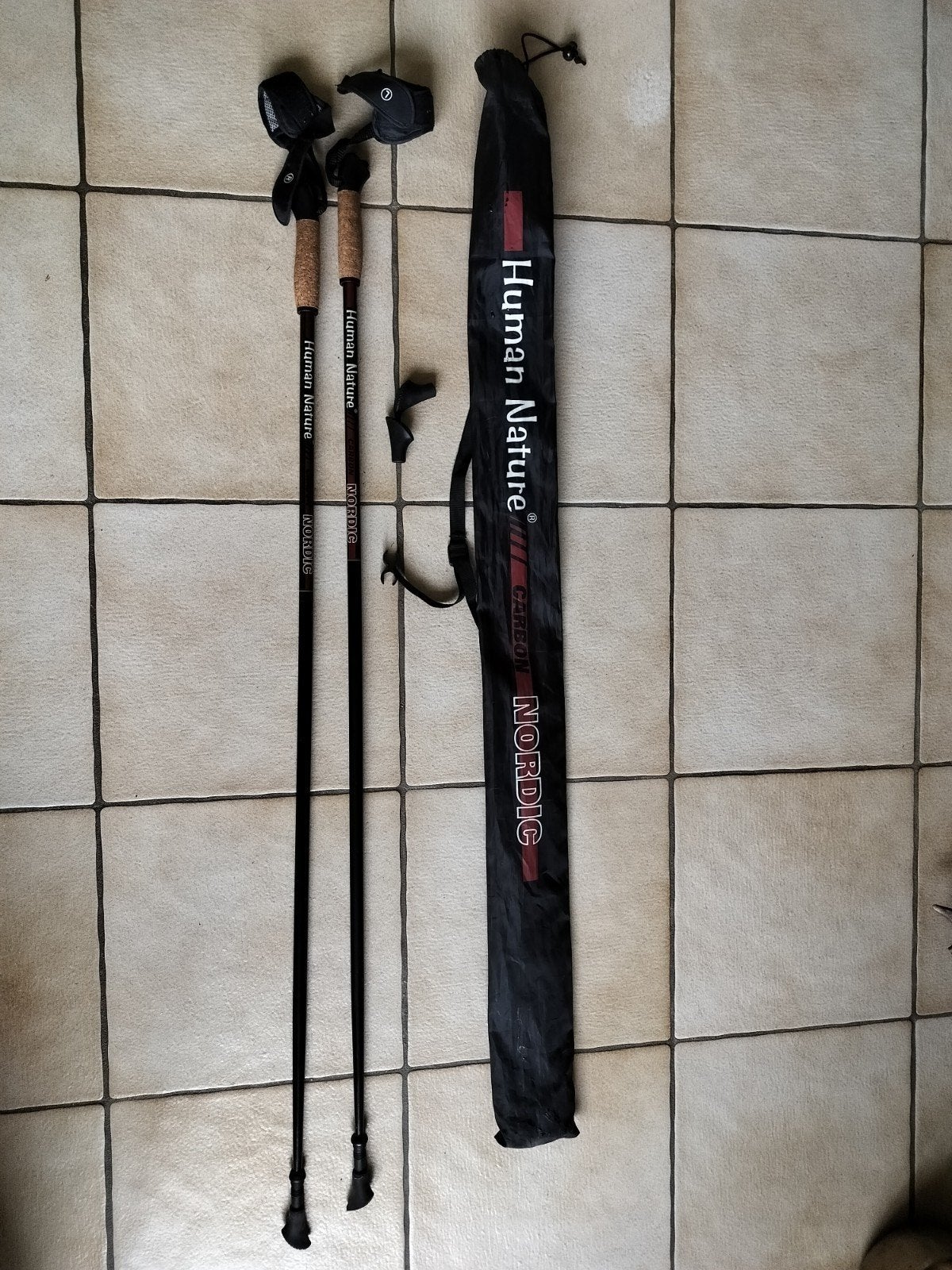 Human Nature Nordic walking, Sport en Fitness, Bergsport en Wandelen, Ophalen, Zo goed als nieuw, Wandelstok