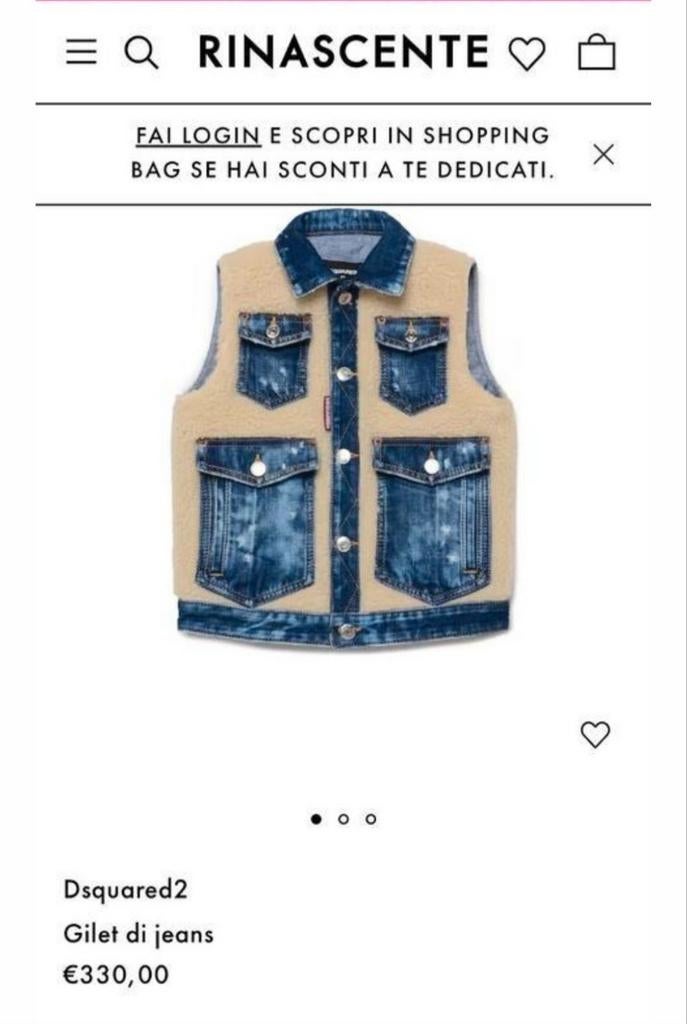Dsquared2 origineel Gillet maat 9/10 jaar ZGAN, Jongen of Meisje, Trui of Vest, Dsquared2, Ophalen of Verzenden