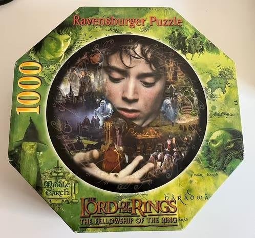 Puzzel 1000 stukjes Lord of the rings rond, Ophalen of Verzenden, 500 t/m 1500 stukjes, Gebruikt, Legpuzzel