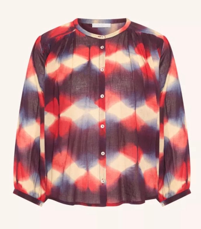 By Bar becky blouse rood L, Kleding | Dames, Verzenden, Zo goed als nieuw, Maat 42/44 (L), Rood