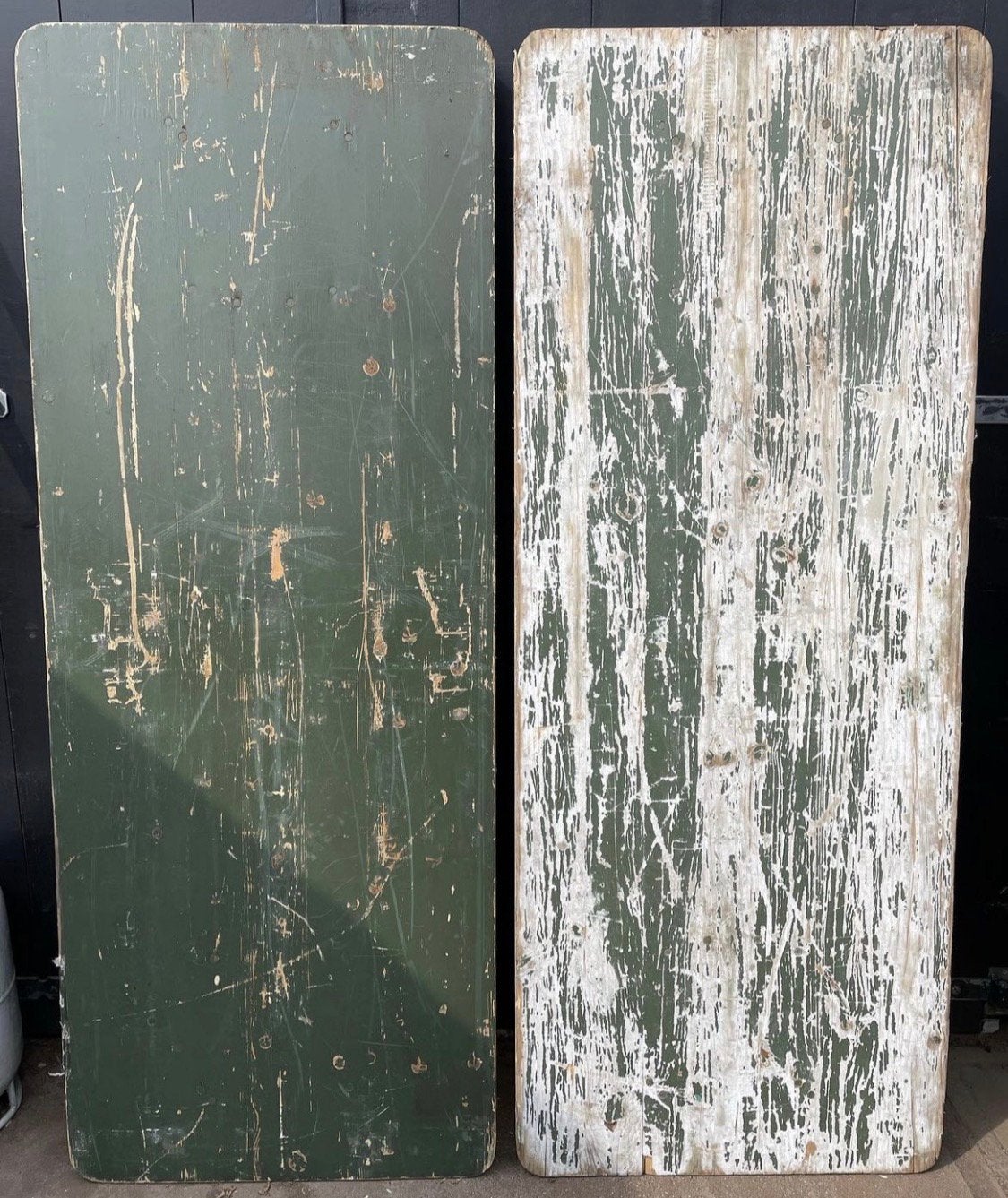Vintage legertafels tafels werktafels bureaus, Ophalen