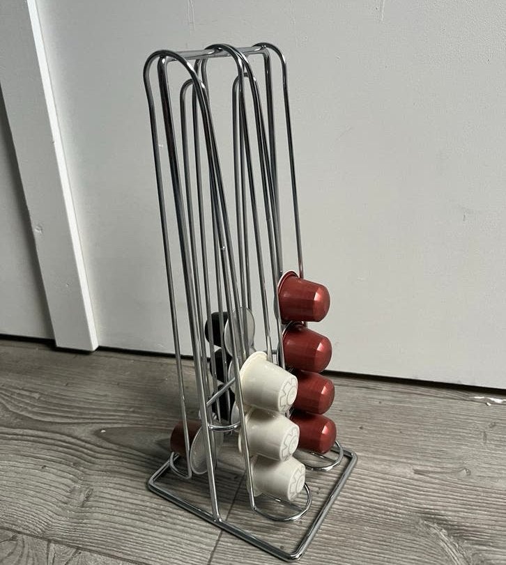 Nespresso koffiecup houder, Zilver, Ophalen of Verzenden, Metaal, Overige merken