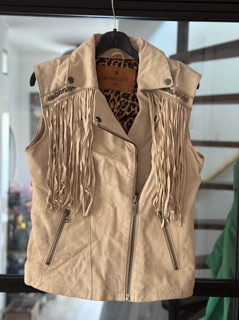 Nieuw met kaartje. Mooi lederen Goosecraft gilet vest L, Ophalen of Verzenden, Nieuw, Maat 42/44 (L), Zwart